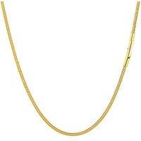 PROSTEEL Snake Chain Necklace with Sturdy Clasp, 2MM Thin Chain for Adding a Pendant, Mens Jewellery, 316L Stainless Steel Silver/Gold Plated/Black (W