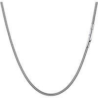 PROSTEEL Snake Chain Necklace with Sturdy Clasp, 2MM Thin Chain for Adding a Pendant, Mens Jewellery, 316L Stainless Steel/Gold Plated/Black (With Gif