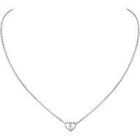 PROSILVER Sterling Silver Initial Necklace for Women Girls Ladies, Letters A-Z 26 Alphabet Heart Pendant, Adjustable Chain (Send Gift Box)