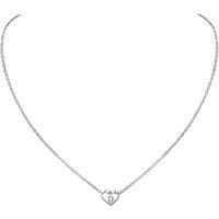 PROSILVER Sterling Silver Initial Necklace for Women Girls Ladies, Letters A-Z 26 Alphabet Heart Pendant, Adjustable Chain (Send Gift Box)
