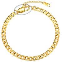 PROSTEEL Anklet for Women Adjustable Ankle Bracelet Cuban Link Foot Chain Summer Beach Jewellery Silver/Gold Plated/Black 316L Stainless Steel (Send G