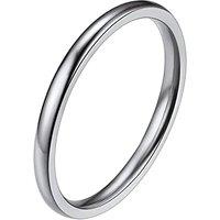 PROSTEEL Men's Stainless Steel Rings, 2/4/6/8MM Width Band - Send Gift Box 2mm Q