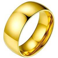 PROSTEEL Men's Stainless Steel Rings, 2/4/6/8MM Width Band - Send Gift Box 8mm-gold Plated V 1/2