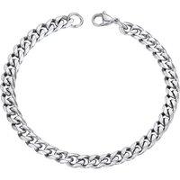 PROSTEEL Mens Cuban Chain Bracelet Silver, 3/6/9/12MM Width, 19/21CM Length, Strong 316L Stainless Steel (Send Gift Box) Silver-6mm 19 CM Length