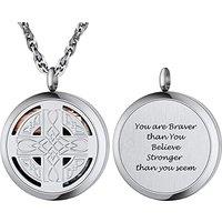 PROSTEEL Women/Men Custom Photo Text Engraving Necklace, Cletic Cross/Tree Locket Chain, Stainless Steel/Gold Plated/Black (Send Gift Box) A-celtic-st