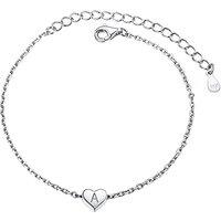 PROSILVER Women Sterling Silver Heart Initial Bracelet, Adjustable Personalised Name with S925 Stamp, Letter A to Z Alphabet Bracelet Jewelry Gift for