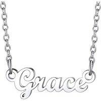 PROSTEEL Personalized Name Necklace Custom Name Pendant Dainty Jewellery Presents Gift for Women Girls Teenage Her, Stainless Steel/Gold Platd -Send G