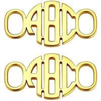 PROSTEEL 2 Pcs Personalize Name Shoe Buckle for Men/Women, Custom Shoe Decoration Charms, Monogram Initial/Nameplate Shoe ID Tags, Stainless Steel/Gol