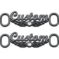 PROSTEEL 2 Pcs Personalize Name Shoe Buckle for Men/Women, Custom Shoe Decoration Charms, Monogram Initial/Nameplate Shoe ID Tags, Stainless Steel/Gol