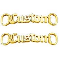 PROSTEEL 2 Pcs Personalize Name Shoe Buckle for Men/Women, Custom Shoe Decoration Charms, Monogram Initial/Nameplate Shoe ID Tags, Stainless Steel/Gol