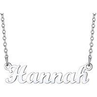 PROSTEEL Personalized Name Necklace Custom Name Pendant Dainty Jewellery Presents Gift for Women Girls Teenage Her, Stainless Steel/Gold Platd -Send G