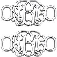 PROSTEEL 2 Pcs Personalize Name Shoe Buckle for Men/Women, Custom Shoe Decoration Charms, Monogram Initial/Nameplate Shoe ID Tags, Stainless Steel/Gol