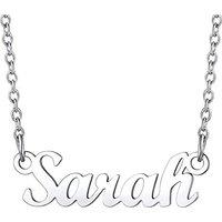 PROSTEEL Personalized Name Necklace Custom Name Pendant Dainty Jewellery Presents Gift for Women Girls Teenage Her, Stainless Steel/Gold Platd -Send G