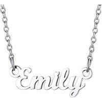 PROSTEEL Personalized Name Necklace Custom Name Pendant Dainty Jewellery Presents Gift for Women Girls Teenage Her, Stainless Steel/Gold Platd -Send G