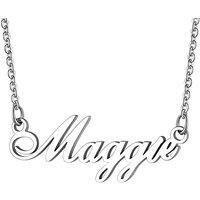 PROSTEEL Personalized Name Necklace Custom Name Pendant Dainty Jewellery Presents Gift for Women Girls Teenage Her, Stainless Steel/Gold Platd -Send G