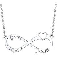 PROSTEEL Women Infinity Name Necklace Personalized with Birthstones, 1/2/3/4 Names Family Mom Nameplate Jewelry, Gold Plated/Stainless Steel-Send Gift