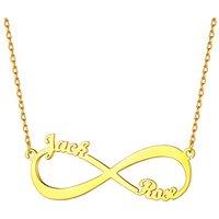 PROSTEEL Women Infinity Name Necklace Personalized with Birthstones, 1/2/3/4 Names Family Mom Nameplate Jewelry, Gold Plated/Stainless Steel-Send Gift