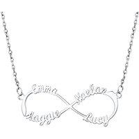 PROSTEEL Women Infinity Name Necklace Personalized with Birthstones, 1/2/3/4 Names Family Mom Nameplate Jewelry, Gold Plated/Stainless Steel-Send Gift