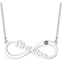 PROSTEEL Women Infinity Name Necklace Personalized with Birthstones, 1/2/3/4 Names Family Mom Nameplate Jewelry, Gold Plated/Stainless Steel-Send Gift