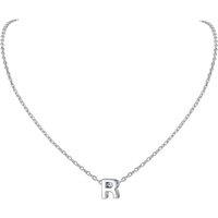 PROSILVER Sterling Silver Initial Necklace for Women,Letters A-Z 26 Alphabet Pendant, Adjustable Chain with S925 Stamp -Send Gift Box