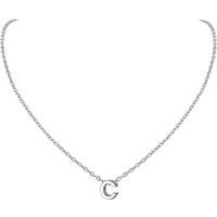PROSILVER Sterling Silver Initial Necklace for Women,Letters A-Z 26 Alphabet Pendant, Adjustable Chain with S925 Stamp -Send Gift Box