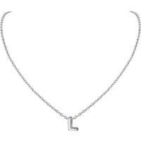 PROSILVER Sterling Silver Initial Necklace for Women,Letters A-Z 26 Alphabet Pendant, Adjustable Chain with S925 Stamp -Send Gift Box