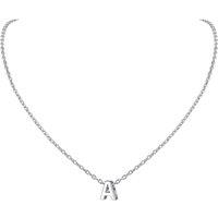 PROSILVER Sterling Silver Initial Necklace for Women,Letters A-Z 26 Alphabet Pendant, Adjustable Chain with S925 Stamp -Send Gift Box