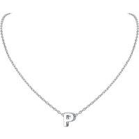 PROSILVER Sterling Silver Initial Necklace for Women,Letters A-Z 26 Alphabet Pendant, Adjustable Chain with S925 Stamp -Send Gift Box