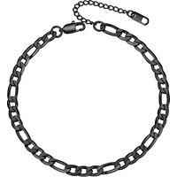 PROSTEEL Anklet for Women Adjustable Ankle Bracelet Cuban Link Foot Chain Summer Beach Jewellery Silver/Gold Plated/Black 316L Stainless Steel (Send G