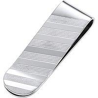PROSTEEL Men Money Clip Stainless Steel Men Card Holder Minimalist Money Clips Stripe-silver