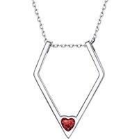 PROSILVER Women Silver Elegant Necklace, with Birthstone Jewelry-Send Gift Box Jan.