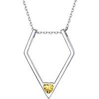 PROSILVER Women Silver Elegant Necklace, with Birthstone Jewelry-Send Gift Box Nov.