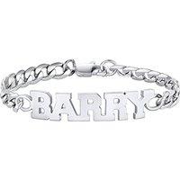 PROSTEEL Men Women Personalized Name Bracelet Custom Bracelet,19CM/21CM/23CM,Stainless Steel/Gold Plated/Black-Send Gift Box 19.0 Centimetres stainles