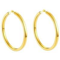 PROSTEEL Hoop Earrings for Women 30/40/60/80MM Large Chunky Open Hoops Hypoallergenic Steel Hoop Earrings for Ladies, Gold Plated/Silver/Black -With G
