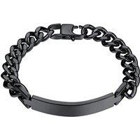 PROSTEEL Mens Bracelet, Personalised ID Bangle, 316L Stainless Steel/Black/Gold Plated 19/21/23 CM (Send Gift Box) Black - No Engraving 7.5"(19 CM)