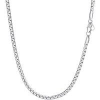 PROSTEEL Mens Necklace Chain Stylish Flat Box Chain Link Black/Silver/Gold Plated, Hypoallergenic 316L Stainless Steel Jewellery (with Gift Box) 20"(5