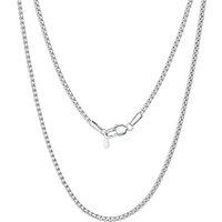 PROSTEEL Mens Necklace Chain Stylish Flat Box Chain Link Black/Silver/Gold Plated, Hypoallergenic 316L Stainless Steel Jewellery (with Gift Box) 28"(7