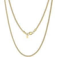 PROSTEEL Mens Necklace Chain Stylish Flat Box Chain Link Black/Silver/Gold Plated, Hypoallergenic 316L Stainless Steel Jewellery (with Gift Box) 18"(4