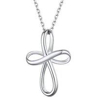PROSILVER Sterling Silver Necklace for Women - Heart Celtic Cross Motherhood Triquetra Knot Pendant with Adjustable Chain - Celtic Infinity Love Jewel