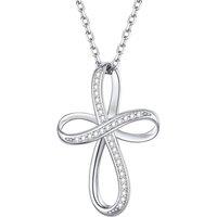 PROSILVER Sterling Silver Necklace for Women - Heart Celtic Cross Motherhood Triquetra Knot Pendant with Adjustable Chain - Celtic Infinity Love Jewel