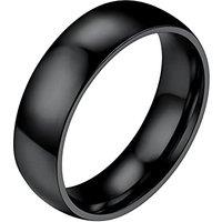 PROSTEEL Men's Stainless Steel Rings, 2/4/6/8MM Width Band - Send Gift Box 6mm-black S