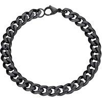 PROSTEEL Mens Cuban Chain Bracelet Silver, 3/6/9/12MM Width, 19/21CM Length, Strong 316L Stainless Steel (Send Gift Box) Black-9mm 19 CM Length