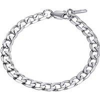 PROSTEEL Mens Bracelet - Stylish Flat Cuban Figaro Chain Wrist Link Bracelets Hypoallergenic 316L Stainless Steel Jewellery Silver/Gold Plated/Black 1