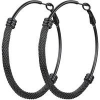 PROSTEEL Hoop Earrings for Women Large Stylish Big Hoops Hypoallergenic 316L Stainless Steel for Women Ladies Gold Plated/Black/Silver 20/30/40/50/60/