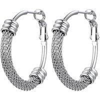 PROSTEEL Hoop Earrings for Women Large Stylish Big Hoops Hypoallergenic 316L Stainless Steel for Women Ladies Gold Plated/Black/Silver 20/30/40/50/60/