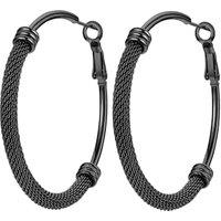 PROSTEEL Hoop Earrings for Women Large Stylish Big Hoops Hypoallergenic 316L Stainless Steel for Women Ladies Gold Plated/Black/Silver 20/30/40/50/60/