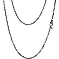 PROSTEEL Mens Necklace Chain Round Box Chain for Men Women Thin Black/Silver/Gold Plated Hypoallergenic 316L Stainless Steel Jewellery (with Gift Box)