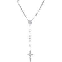 Catholic Rosary Beads Necklace with Virgin Mary Miraculous Medal and Cross Crucifix, Set with Pray Card and Book-shaped Gift Box for Men Women Catholi
