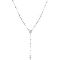 Catholic Rosary Beads Necklace with Virgin Mary Miraculous Medal and Cross Crucifix, Set with Pray Card and Book-shaped Gift Box for Men Women Catholi