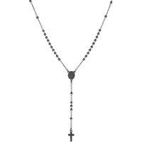 Catholic Rosary Beads Necklace with Virgin Mary Miraculous Medal and Cross Crucifix, Set with Pray Card and Book-shaped Gift Box for Men Women Catholi